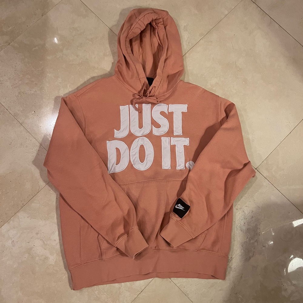 Nike Just Do It Hoodie in Peach